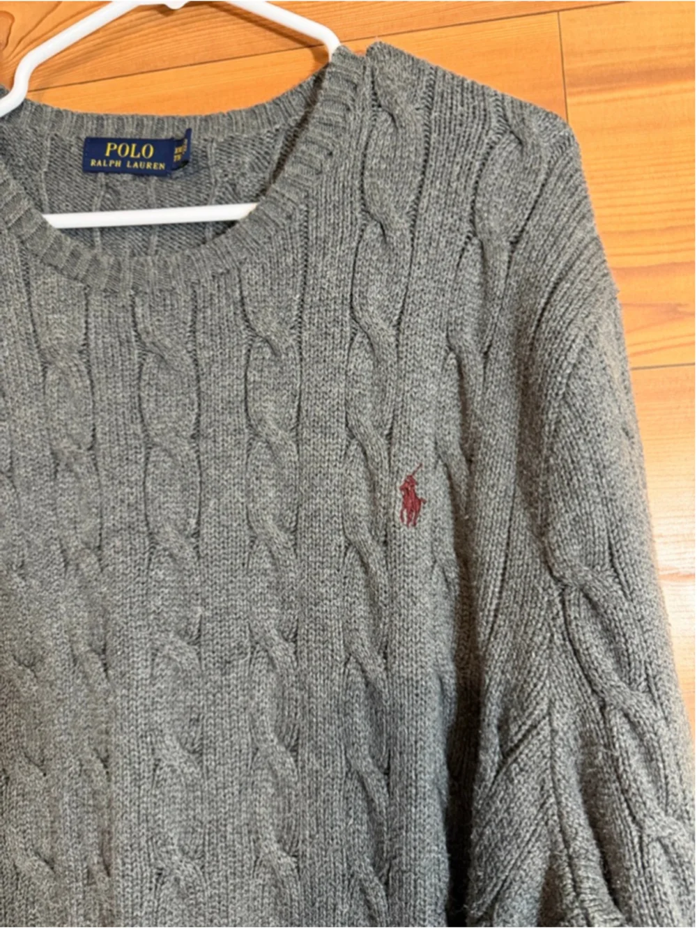 Polo Ralph Lauren mens Cable-Knit Cotton Sweater gray XXL
